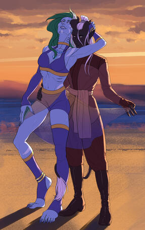 Thilia & Umbra - full body personal art Thilia & Umbra - full body personal art