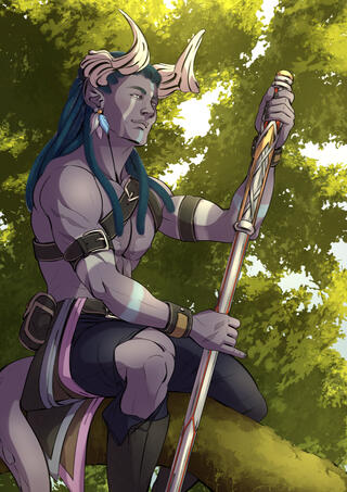 MoonShadow - thigh-up commission